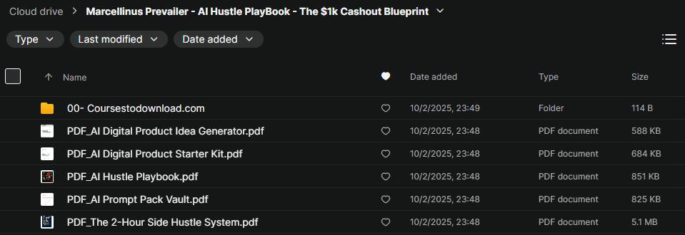 Marcellinus Prevailer - AI Hustle PlayBook - The $1k Cashout Blueprint